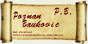 Poznan Bauković vizit kartica